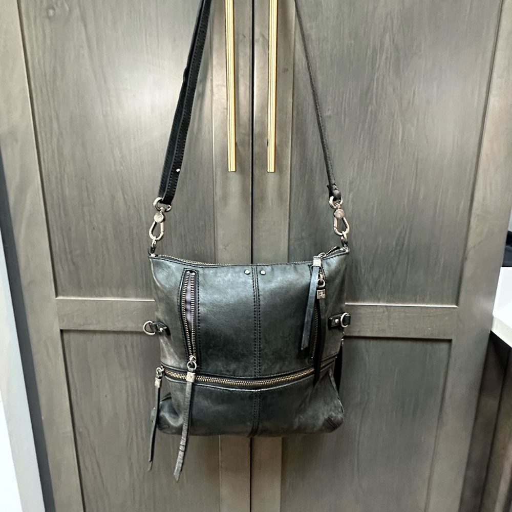 The Sak  Black Leather Shoulder Bag